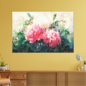 *~* Pioen TV2 Kunst Uitgerekte Canvas Print (Insitu (Woonkamer))
