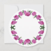 Pioen uitnodiging. Uitnodiging (Achterkant)