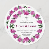 Pioen uitnodiging. Uitnodiging (Voorkant / Achterkant)