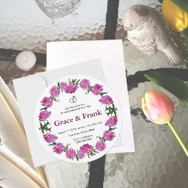 Pioen uitnodiging. Uitnodiging