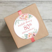 Pioen Verjaardagssticker Ronde Sticker