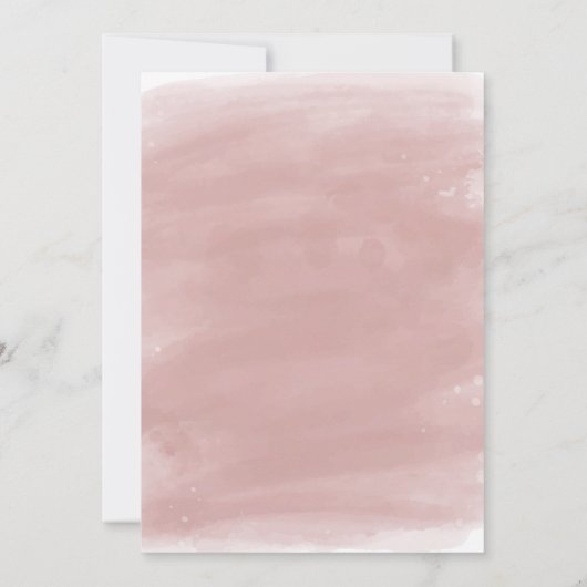 Pioen Waterverf bruiloft uitnodiging (Achterkant)