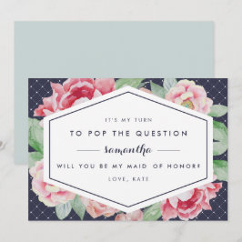  Pioen Wees Mijn Maid of Honor Kaart