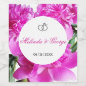 Pioen. Wijn Etiket (Enkel label)