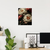Pioen wilde bloemen poster (Thuiskantoor)