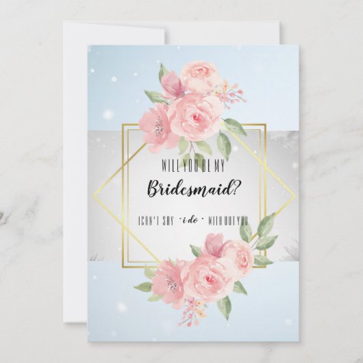 Pioenanemoon Wil je mijn bruidsmeisje zijn? Kaart (Voorkant)