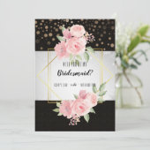 Pioenanemoon Wil je mijn bruidsmeisje zijn? Kaart (Staand voorkant)