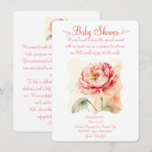 Pioenbloem. Bloemenfeest Save The Date (Voorkant / Achterkant)