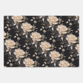 Pioenbloem bloemmotief huwelijksverjaardag inpakpapier vel (Voorkant)