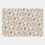 Pioenbloem bloemmotief huwelijksverjaardag inpakpapier vel (Voorkant)