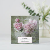 *~* pioenbloem zacht QR RSVP AR23 BRUILOFT Kaart (Staand voorkant)