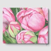 Pioenbloemen 90ste verjaardagsfeest gastenboek (Achterkant)