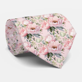 Pioenbloemen Floral Pioenbloemen Stropdas