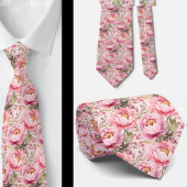 Pioenbloemen Floral Pioenbloemen Stropdas