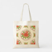 Pioenbloempatroon Tote Bag (Achterkant)