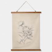  pioenen 3 geïllustreerde wandtapijt hangend wandkleed (Voorkant)