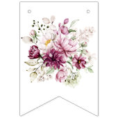 Pioenen Bloemen Gelukkige Verjaardag Banner (Eerste vlag)