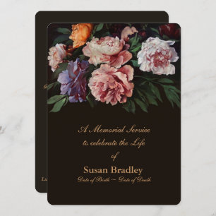 Pioenen Bloemen Schilderen 2 Gedenkdienst Kaart