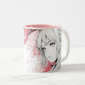 Pioenen en bamboe elegantie Mok (Voorkant rechts)