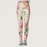 pioenen en hortensia's Patroon Leggings