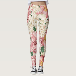  pioenen en hortensia's Patroon Leggings