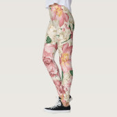  pioenen en hortensia's Patroon Leggings (Links)
