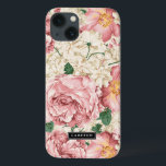 pioenen en hortensia's patroonhoes iPad Case-Mate iPhone Case<br><div class="desc">Elegant iPad air hoesje met  afbeeldingen van roze rozen en pioenen met ivoren hortensia’s. Dit ontwerp is verkrijgbaar in verschillende producten.</div>