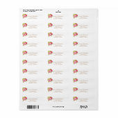 Pioenen en Hydrangea retouradreslabels Etiket (Full Sheet)