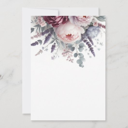 Pioenen en Lavendel Kaart (Voorkant)