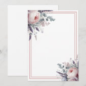 Pioenen en Lavendel Kaart (Voorkant / Achterkant)