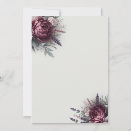 Pioenen en Lavendel Kaart (Voorkant)