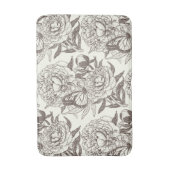 Pioenen en vlinders blokkeren print, aantal aan ui badmat (Voorkant Verticaal)