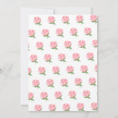 Pioenen Floral Spaanse doop Kaart (Achterkant)