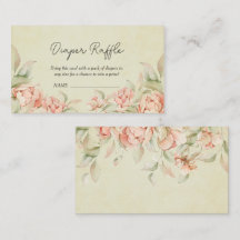  pioenen groen Baby shower Luier Raffle