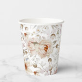 Pioenen in bloei papieren bekers (Achterkant)