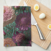  pioenen in roze en bordeaux, op maat theedoek (Quarter Fold)