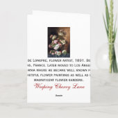 Pioenen in roze en wit kaart (Achterkant)