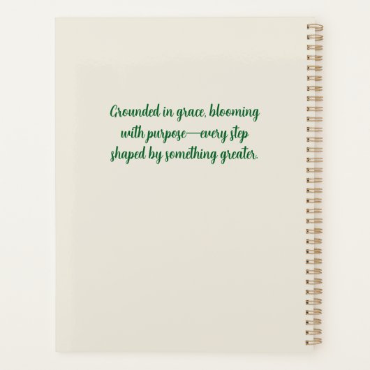 Pioenen in roze en wit op rustiek hout planner (Achterkant)