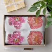 Pioenen - Koraal & Roze - Decoupage Tissue Paper Tissuepapier (Geschenk)