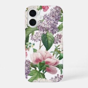 Pioenen & Lilacs Bloementuin Waterverf Patroon iPhone 16 Hoesje
