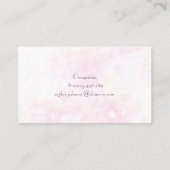 Pioenen met gouden lijst visitekaartje (Achterkant)