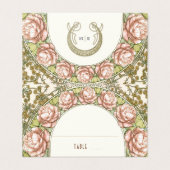 Pioenen Naam Kaarten Trouwtafel  (Buitenkant ongevouwen)
