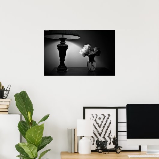 Pioenen - noir, poster (Thuiskantoor)