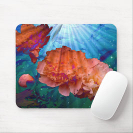 Pioenen onder water muismat