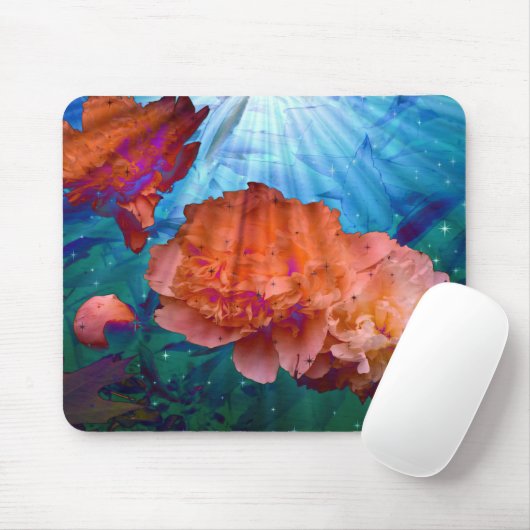 Pioenen onder water muismat (Met muis)