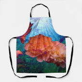 Pioenen onder water schort (Voorkant)