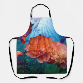 Pioenen onder water schort