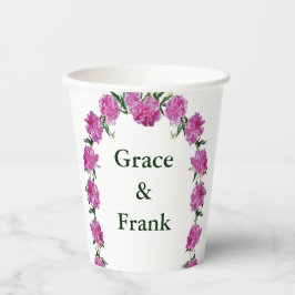 Pioenen. Papieren Bekers