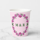 Pioenen. Papieren Bekers (Achterkant)