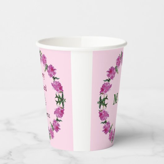 Pioenen. Papieren Bekers (Links)